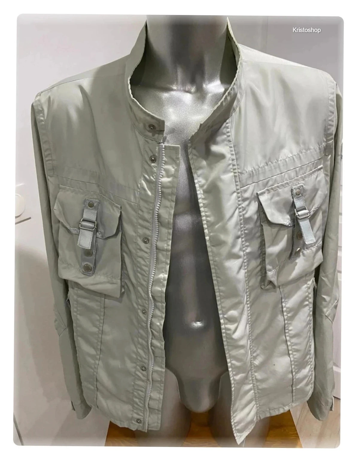 Chaqueta ligera crema de nylon Original Marines Talla XL – photo 2